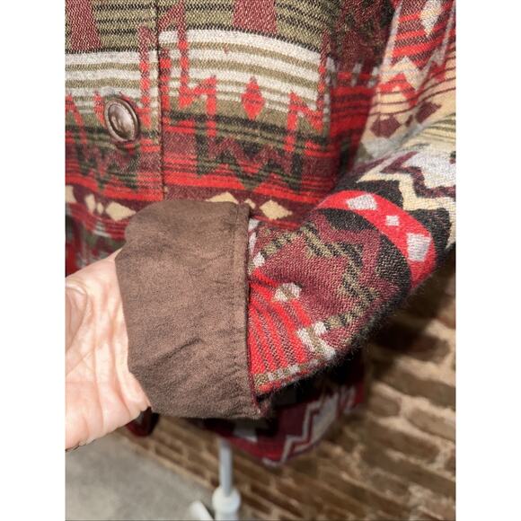 Coldwater Creek Southwestern Lined Blazer Aztec Sz 8 EUC Santa Fe CABIN CORE - Picture 4 of 12